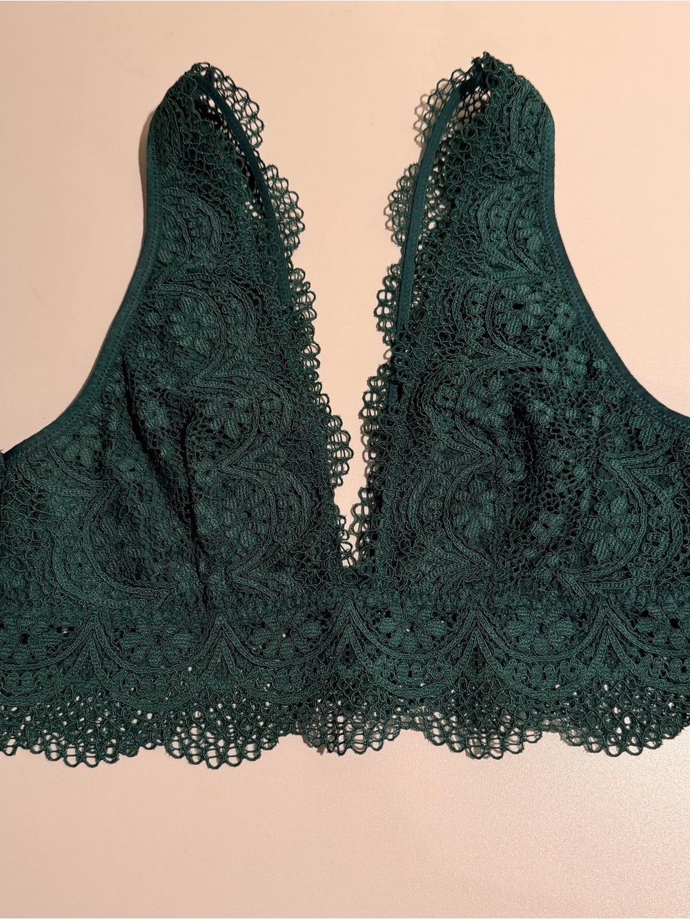 Victoria’s Secret Lace Plunge Bralette - Forest Green